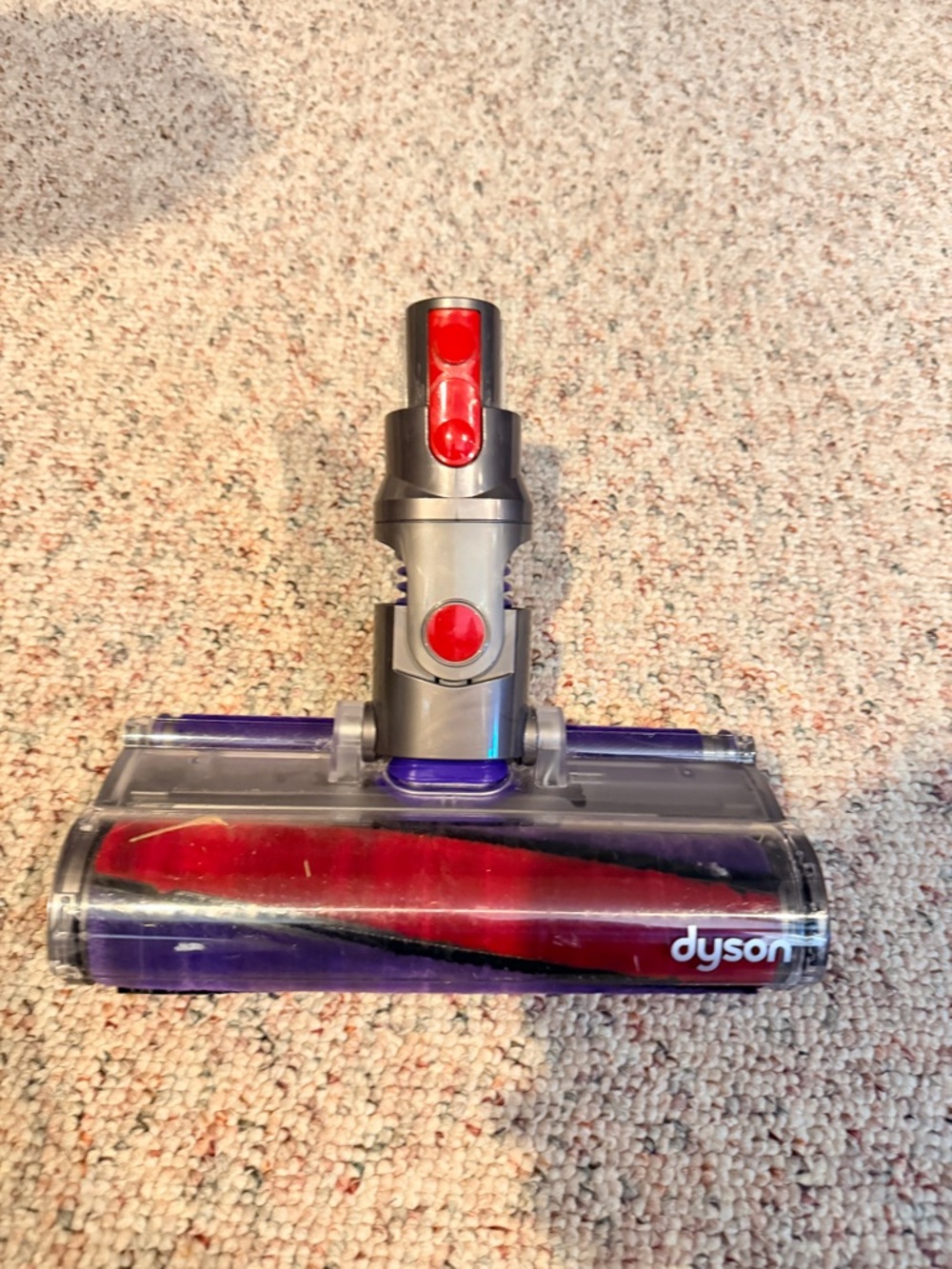 Dyson Motorized Brush Head in Red and Purple